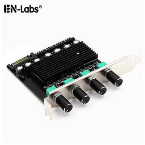 EnLabs PCITX3CO4S 4 Channels 3pin CPU Case Fan RPM Speed Controller w/ PCI Slot,Regulator Stepless Voltage Governor w/ OFF Switch - Power by SATA 15pin Compatible w/ 3-pin,4-pin Fan EnLabs PCITX3CO4S 4 Channels 3pin CPU Case Fan RPM Speed Controller w/ PCI Slot,Regulator Stepless Voltage Governor w/ OFF Switch - Power by SATA 15pin Compatible w/ 3-pin,4-pin Fan