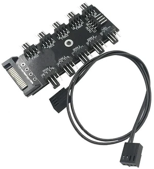 10 Ports PWM 4pin CPU Cooler / Case / Chasis Cooling Fan Power Cable Hub Splitter Adapter w/Self-sticker,Power by SATA 10 Ports PWM 4pin CPU Cooler / Case / Chasis Cooling Fan Power Cable Hub Splitter Adapter w/Self-sticker,Power by SATA