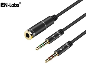3.5mm Headphone Stereo Audio Mic Y Splitter,Dual 3.5 mm Plug (Audio + Microphone) to 4 Pole Comob Jack Aux Adapter for 4 pin 3.5mm Plug Smartphone Earphone 3.5mm Headphone Stereo Audio Mic Y Splitter,Dual 3.5 mm Plug (Audio + Microphone) to 4 Pole Comob Jack Aux Adapter for 4 pin 3.5mm Plug Smartphone Earphone