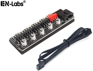EnLabs PRPWMHUB5 5 Ports PWM 4 Pin Fan Splitter Hub, Motherboard 4-Pin Fan Splitter Cable Adapter for 5 Channel 3Pin /4Pin CPU Cooer, Case Fans - 1.3 Feet PWM Extension Cable Include EnLabs PRPWMHUB5 5 Ports PWM 4 Pin Fan Splitter Hub, Motherboard 4-Pin Fan Splitter Cable Adapter for 5 Channel 3Pin /4Pin CPU Cooer, Case Fans - 1.3 Feet PWM Extension Cable Include