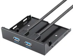 3.5" Internal Floppy Bay Front Panel Motherboard Mainboard USB 3.0 20Pin Header to 2 Port USB 3.0 Female Hub Adapter Bracket w/ 60cm Cable 3.5" Internal Floppy Bay Front Panel Motherboard Mainboard USB 3.0 20Pin Header to 2 Port USB 3.0 Female Hub Adapter Bracket w/ 60cm Cable
