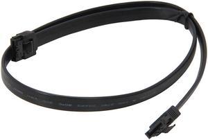 24 inch SATA3 SATA III 6Gb/s Serial ATA DATA cable w/ latch Locking for Hard Drive Disk HDD / SSD - Black