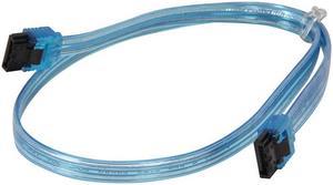 24 inch SATA3 SATA III 6Gb/s Serial ATA DATA cable w/ latch Locking for Hard Drive Disk HDD / SSD - UV Blue