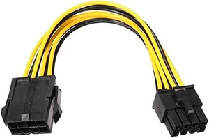 8 inch 8-pin PCI Express to Pcie 8 pin (6+2) PC Gaming Graphics Video Card Pci-e GPU VGA PSU Power Extension Cable 8 inch 8-pin PCI Express to Pcie 8 pin (6+2) PC Gaming Graphics Video Card Pci-e GPU VGA PSU Power Extension Cable