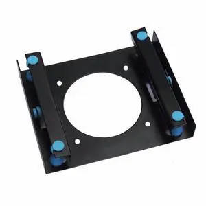 Black 3.5 " SATA HDD to 5.25" Bay Hard Disk Drive Shock Absorption Bracket converter mounting kit w/ w 8cm Fan Space Black 3.5 " SATA HDD to 5.25" Bay Hard Disk Drive Shock Absorption Bracket converter mounting kit w/ w 8cm Fan Space