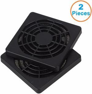 2pcs/lot 6CM Computer Guard Black Plastic Dustproof Dust Filterable 60mm PC Case Fan Cooler Filter Cover w/ Foam,64x64mm