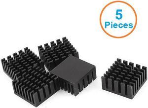 5pcs/lot Anodized Black Aluminum Heatsink 20x20x10mm Electronic Chip Cooling Radiator Cooler for power IC,Electric chipset etc.