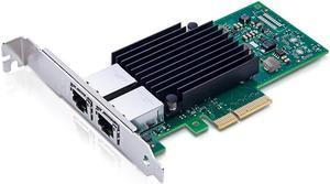 For Intel X550-T2, 10GbE Converged Network Adapter(NIC), X550 Chipset, PCI-E X4, Dual RJ45 Copper Port CNA