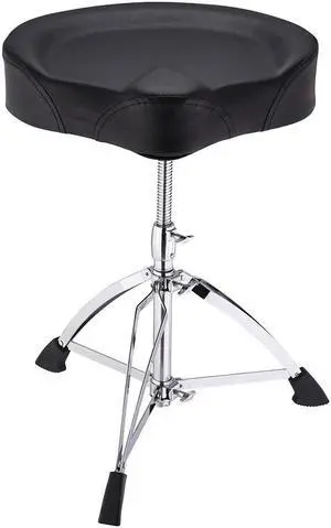 Saddle Drum Throne Drummer Stool Round Seat Chair Adjustable Folding Stand Percussion Hardware Large