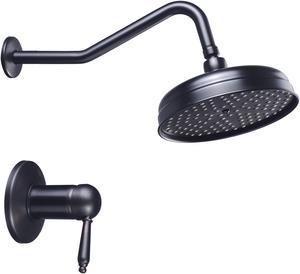 8" Wall Mounted Rain Shower Head Rainfall Faucet Bathroom Lavatory Home CUPC ORB