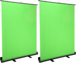 Yescom 2 Pack 62x81inch Collapsible Floor Standing Green Screen Nonwoven Background Photo