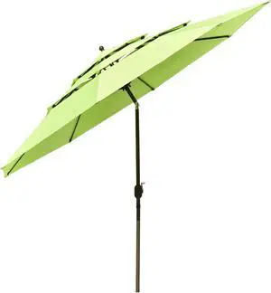 Yescom 11 Ft 3 Tier Patio Umbrella with Crank Handle Push to Tilt Hotel Pool
