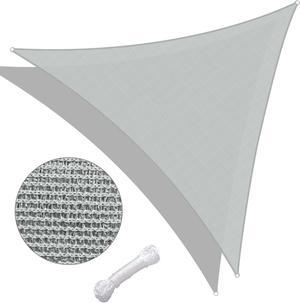 Yescom 25 Ft 97% UV Block Triangle Sun Shade Sail Canopy Cover Net for Patio Poolside