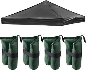 InstaHibit 9.6x9.6 Ft Pop up Canopy Top with 4 Sand Weight Bags Tent Roof Beach