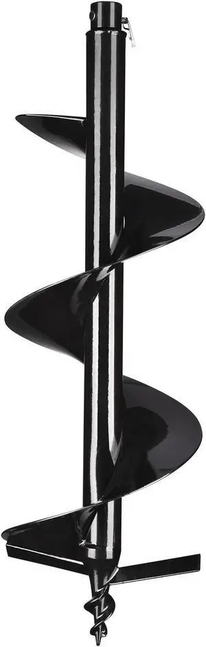 Yescom 10" Earth Auger Bit Bulb Planter Tool Planting Flower Fence Post Garden Spiral Hole Gardening Project