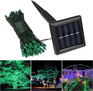 Solar String Lights 36 FT Waterproof Green Solar Xmas Lights Outdoor Tree Yard