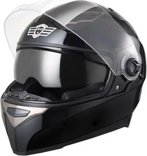 AHR RUN-F1 DOT Motorcycle Full Face Helmet Dual Visors Sun Shield ABS Air Vent Motorbike Touring