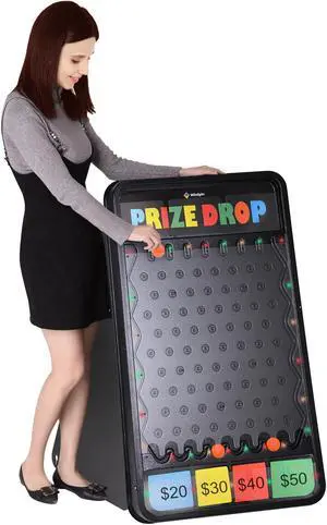 WinSpin 41x25" Large Prize Drop with LED Lights 12 Pucks Customizable Board Game Carnival Tradeshow