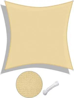 Yescom 16x16 Ft 97% UV Block Square Sun Shade Sail Canopy Outdoor Patio Yard Poolside