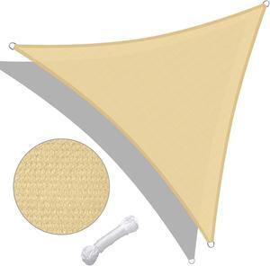 Yescom 11 Ft 97% UV Block Triangle Sun Shade Sail Canopy Outdoor Patio Pool Lawn Deck