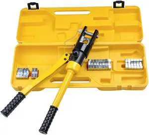 16 Ton Hydraulic Wire Crimper Crimping Tool 11 Dies Battery Cable Lug Terminal