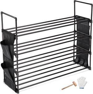 Yescom 9 Tiers 42 Pairs Shoe Rack Shelf Large Storage Organizer Space  Saving Hook Home