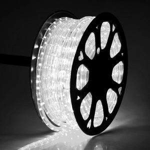 DELight 150 Ft. 2 Wire LED Rope Light Holiday Valentine Party Decorative Lighting White