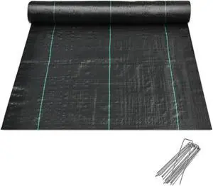 Yescom 3x50 Ft Heavy Duty 3.2Oz Landscape Fabric Weed Barrier Woven Ground Cover UV PP Garden Mat