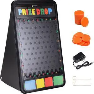 WinSpin 41x25" Large Prize Drop w/ LED Light 24 Pucks Board Game Carnival Party