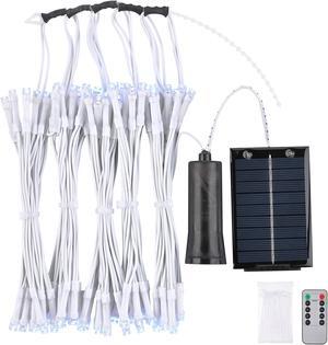 Solar String Light Fit 6-Rib 7/8/9 Ft Outdoor Patio Umbrella 96 LED Cold White