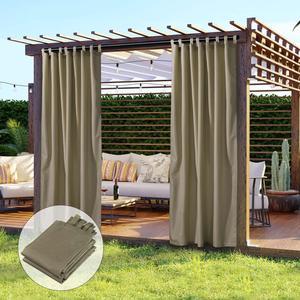 Yescom 54"x96" Outdoor Curtain Panel Tab Top Drape UV30+ Pergola Porch Garden 4 Pack