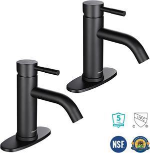 Aquaterior Bathroom Single Handle Faucet for Undermount Sink 2 Packs