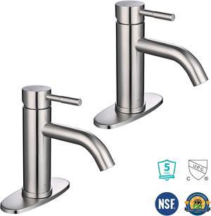 Aquaterior Single Handle Vessel Faucet Bathroom Basin Mixer 2 Packs