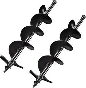 Yescom 2 packs 6" Earth Auger Drill Bit Bulb Planter Tool for Planting Flower Fence Post Gardening Project