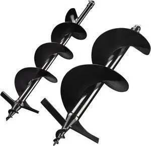 Yescom 6" 10" Earth Auger Bit Kit Bulb Planter Tool for Planting Flower Fence Post Spiral Hole Digger Gardening Project