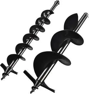 Yescom 4" 8" Earth Auger Bit Kit Bulb Planter Tool for Planting Flower Fence Post Spiral Hole Digger Gardening Project