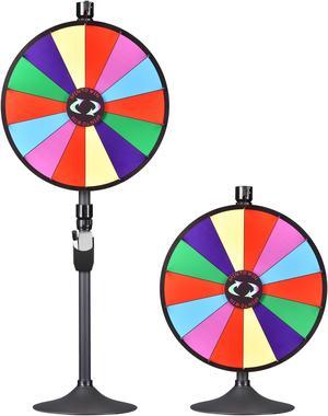 WinSpin 24" Dual Use Prize Wheel Tabletop or Floor Stand Fortune Spinning Wheel for Tradeshow Carnival Game Wheel, Classic Series