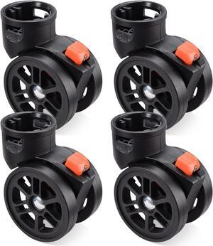 Byootique 4Pcs 2" Swivel Replacement Wheel Caster with Locking Brake for BYOOTIQUE Makeup Case