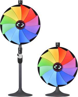 WinSpin 24" Dual Use Prize Wheel Tabletop or Floor Stand Fortune Spinning Wheel for Tradeshow Carnival Game Wheel, Pinwheel Series