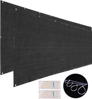 25x4 ft Mesh Privacy Fence Screen 180 gsm HDPE Windscreen Sunshade Cover 2 Packs