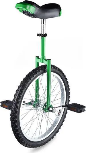 Yescom 20 In Wheel Outdoor Unicycle Leakproof Butyl Tire Circus Bike Balance Training for Adults Teenagers Kids, Green