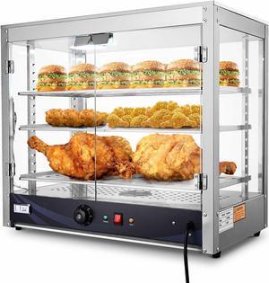 WeChef 800W 3-Shelf Commercial Food Warmer Large Capacity Catering Display Case