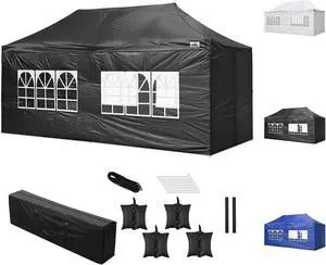 Tents for Parties 10X20 Pop Up Canopy with Sidewalls Heavy Duty Wedding Tent for Backyard