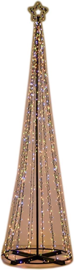 Yescom Vast-Starry 12Ft Solar Christmas Cone Tree Light with 1120 LED Light 8 Function Outdoor Holiday Decor Multi-Color