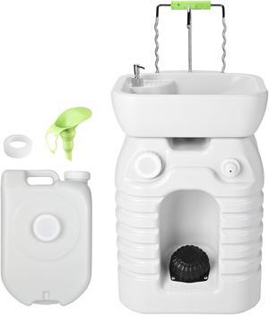 Yescom  45L Portable Camping Sink with Soap Dispenser & Towel Holder with Pump Safe Mobile Sink for RV Travel Outdoor