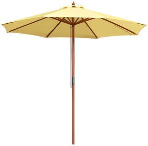 Yescom 9FT Wooden Patio Umbrella UV30+ for Beach Pool Wedding Party Table Market Garden Yard Hotel Deck Cafe Yellow Yescom 9FT Wooden Patio Umbrella UV30+ for Beach Pool Wedding Party Table Market Garden Yard Hotel Deck Cafe Yellow