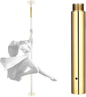 Yescom 262 mm Chrome Dancing Pole Extension for 45 mm Spinning Pole Steel Gold