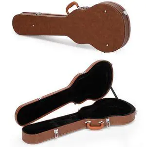 AW Les Paul Electric Guitar Hard Case for Gibson Les Paul Guitars LP Style Guitar Hard-Shell Bulge Surface Lockable Brown