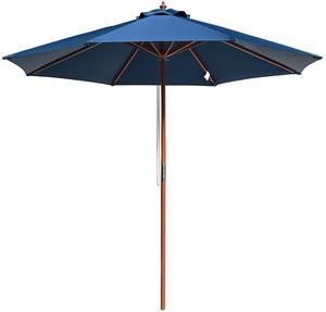 Yescom 9FT Wooden Patio Umbrella UV30+ for Beach Pool Wedding Party Table Market Garden Yard Hotel Deck Cafe Navy Yescom 9FT Wooden Patio Umbrella UV30+ for Beach Pool Wedding Party Table Market Garden Yard Hotel Deck Cafe Navy