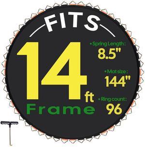 12.1' Round Trampoline Mat Replacement w/ 96Ring 8.5" Spring Weatherproof Jumping